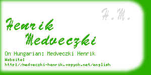 henrik medveczki business card